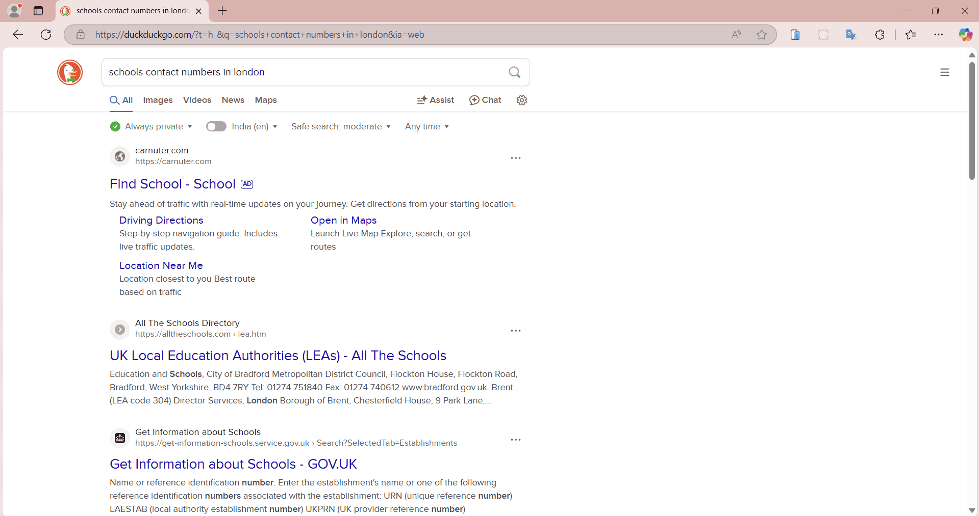 DuckDuckGo Search Scraper  Result