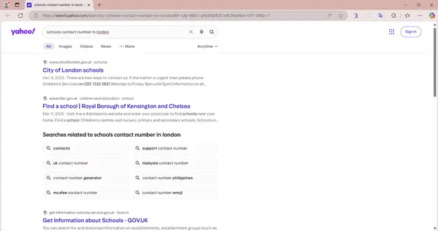 Yahoo Search Scraper  Result